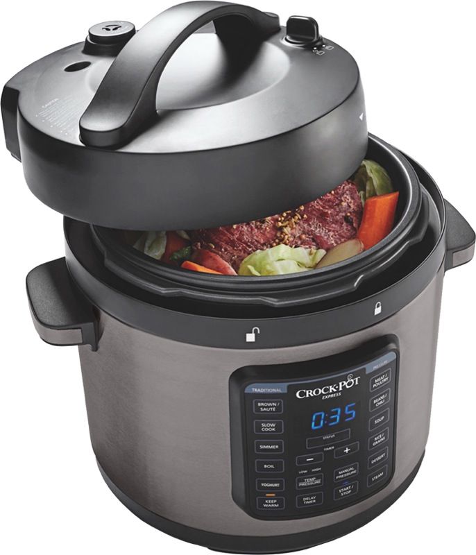CrockPot CrockPot® Express Easy Release Pressure MultiCooker Dark Stainless Steel CPE210