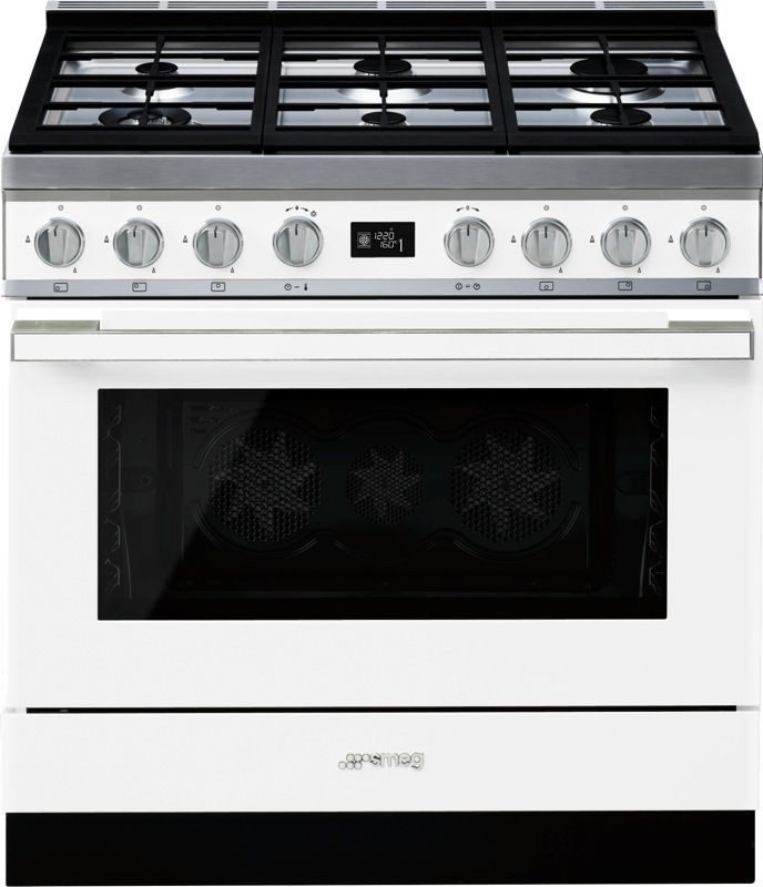 white smeg wall oven