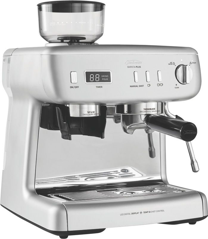 Sunbeam Barista Plus Pump Espresso Coffee Machine Silver EMM5400SS